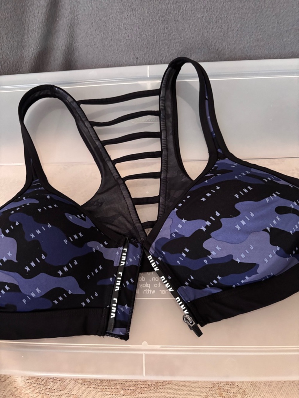 VS Pink Ultimate Push Up Logo Ladder Back Sports Bra
